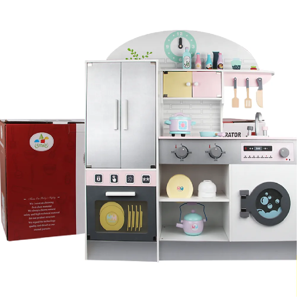 Refrigerator Kitchen C, by One Elephant, wooden pretend toys, ages 1 to 4