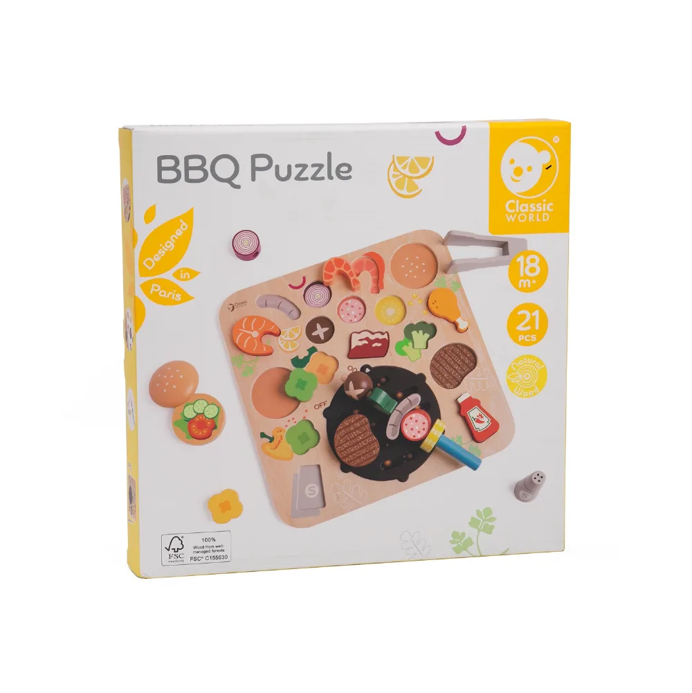 BBQ Puzzle, by Classic World, puzzles, ages 2+