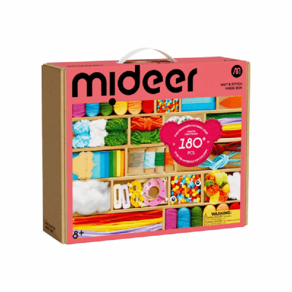 Knit & Stitch Magic Box, by Mideer, craft kits and accessories, ages 3+