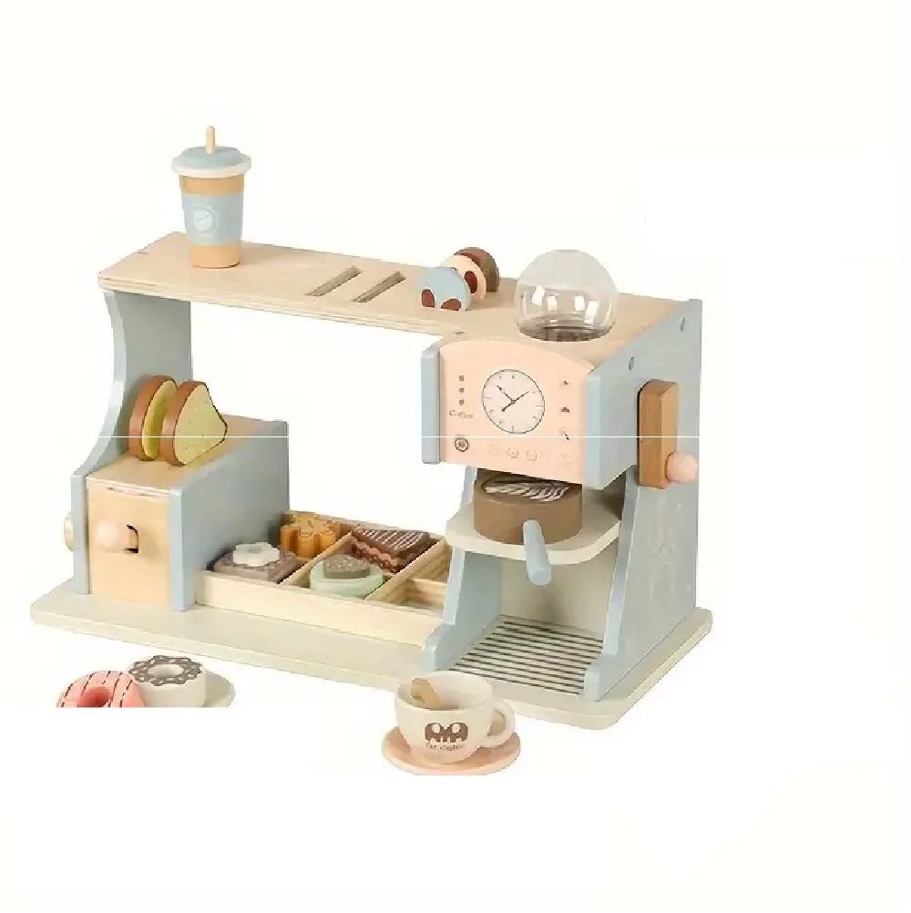 Small Desk Kitchen, Blue, by One Elephant, wooden pretend toys, ages 1 to 4