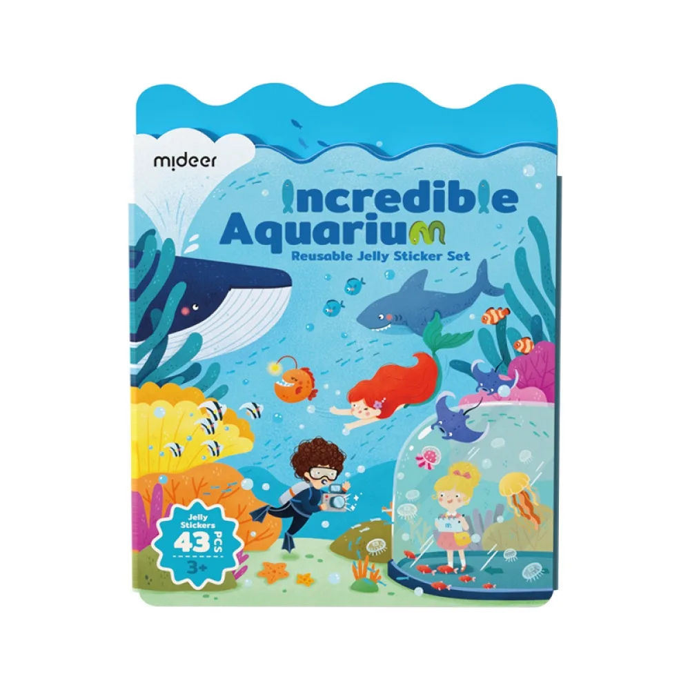 Reusable Jelly Sticker, Incredible Aquarium, by Mideer, craft kits and accessories, ages 3+