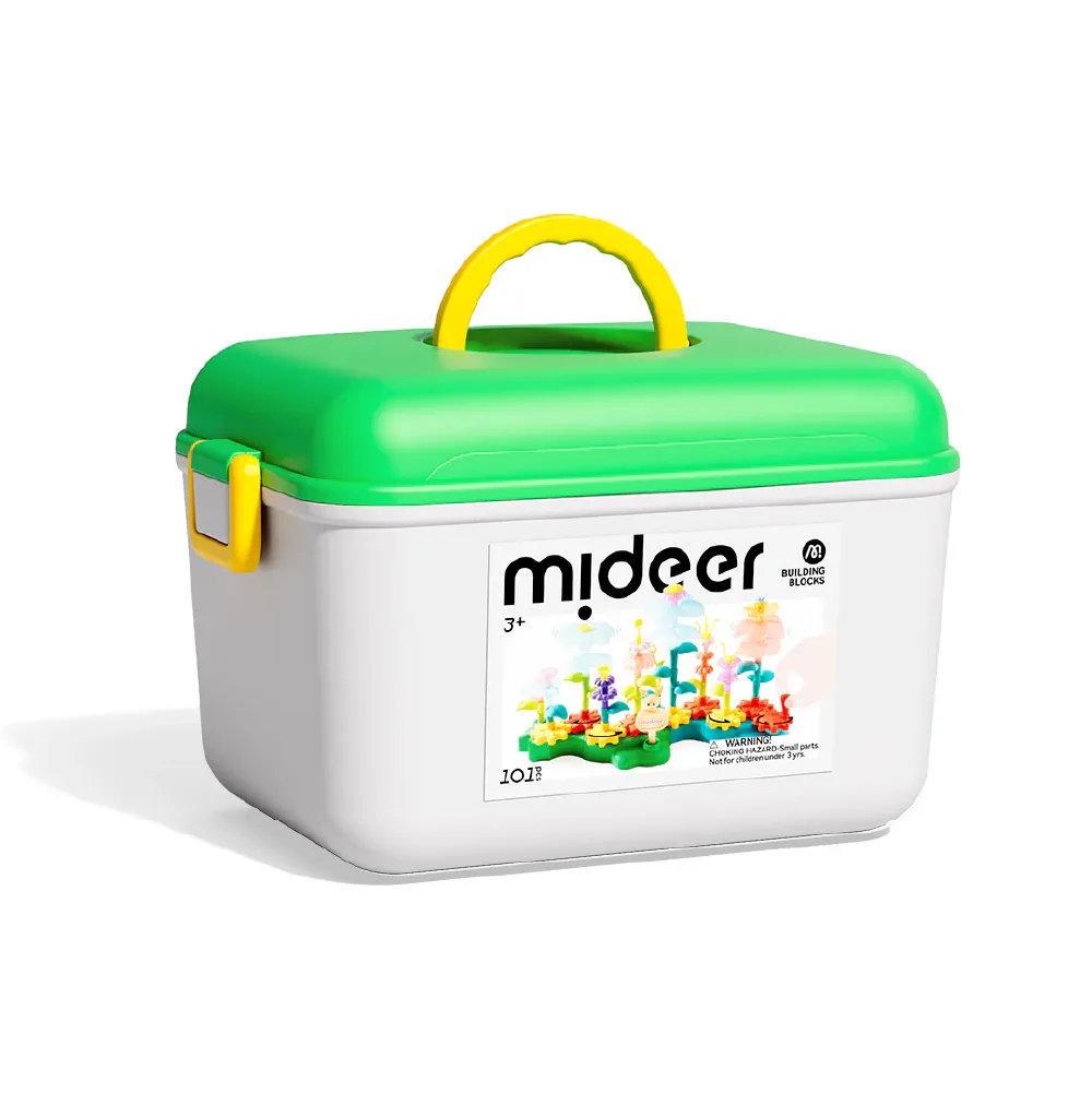 Rotating Garden Puzzle Blocks, 101P, by Mideer, building blocks, ages 3+