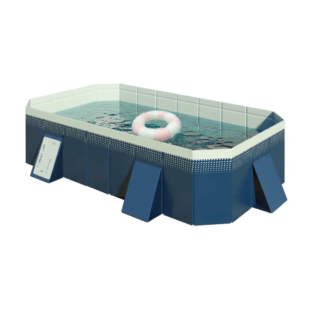 Foldable Pool, Blue and Green, by Swimbobo, summer, 12 months+