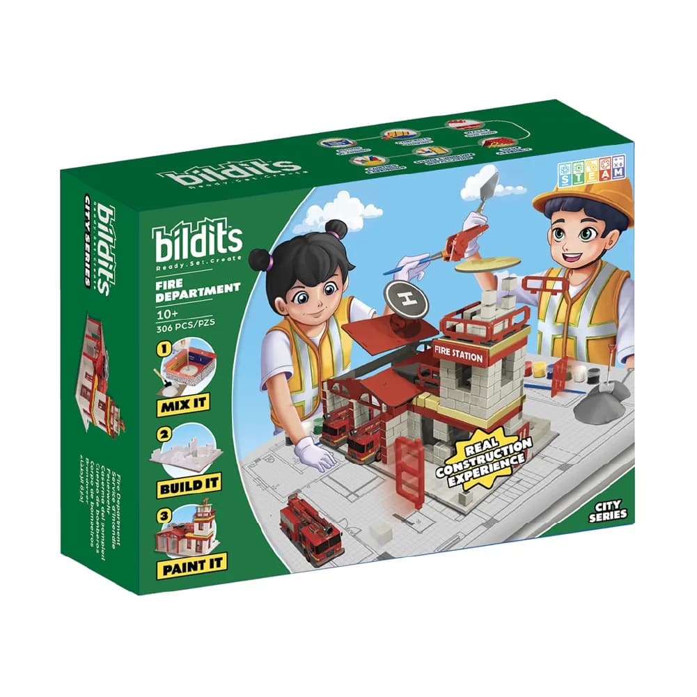 Fire Department, City Series (10+), by bildits, building blocks, ages 8+