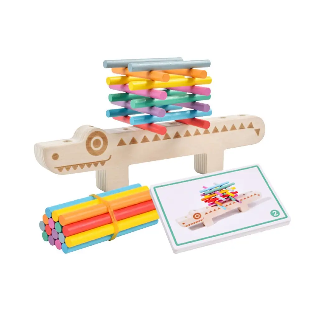 Wooden Montessori Sorting Crocodile Game, montessori, 12 months+