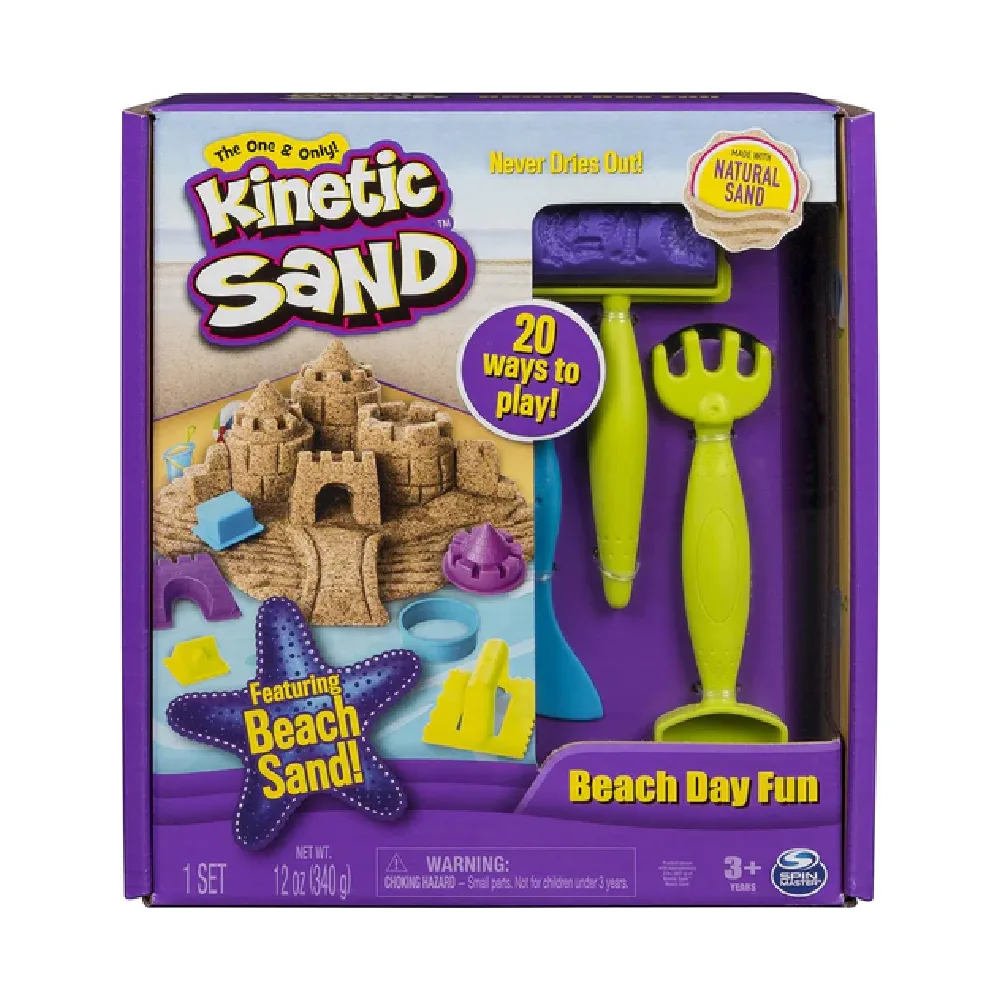 Kinetic Sand, Beach Day Fun Set, by Kinetic sand, sensory, ages 3+