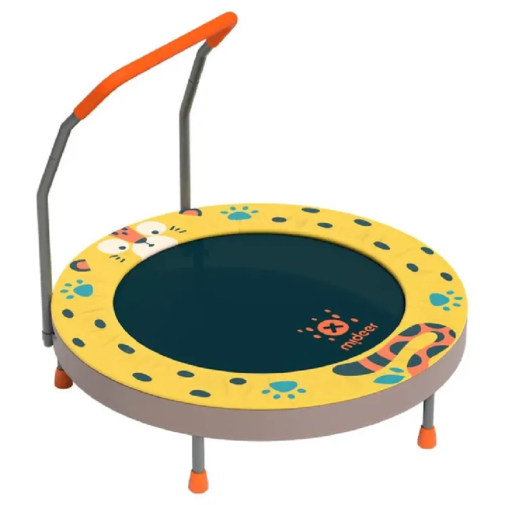 Kids Foldable Trampoline, Yellow with Black, by Mideer, sports, ages 1 to 4