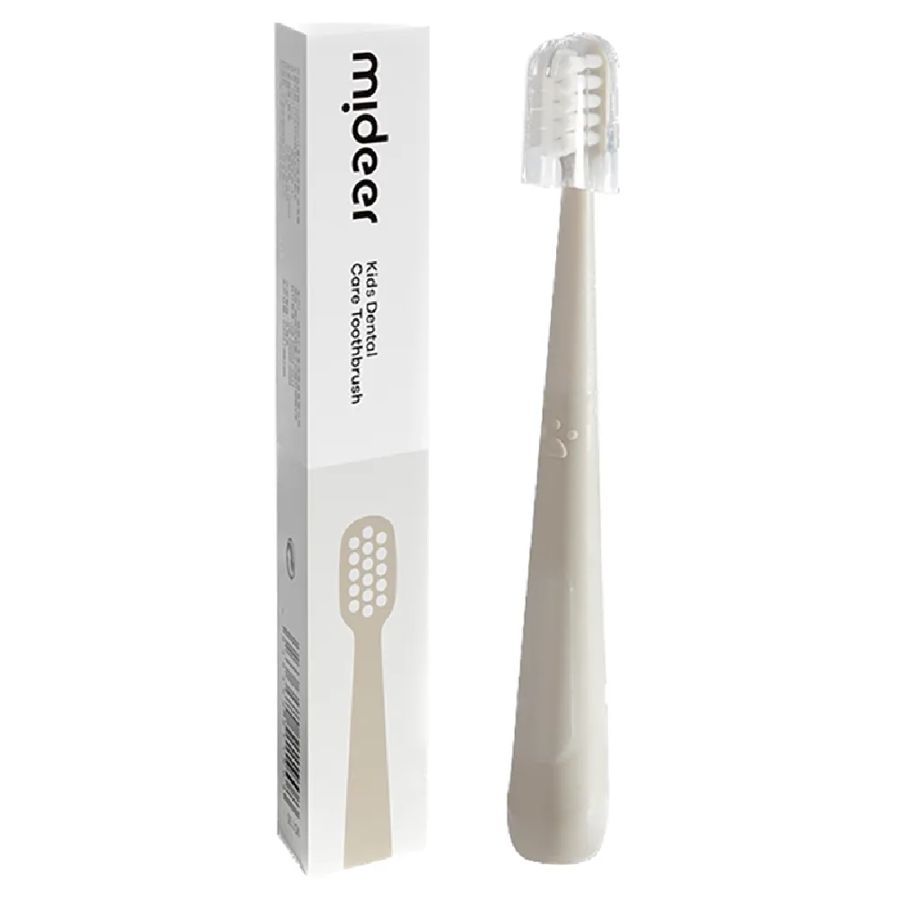 Toddler Dental Care Toothbrush, Forest Brown, by Mideer, accessories, ages 1 to 4