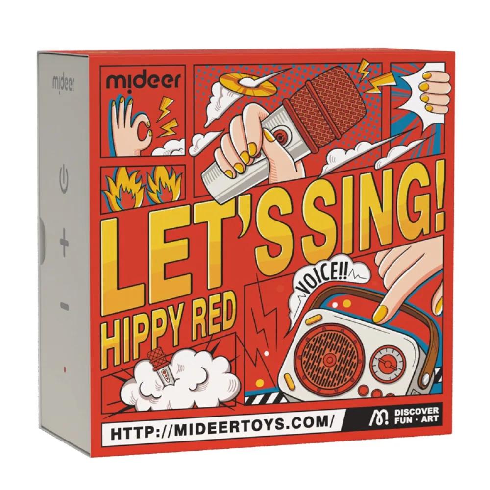 Multifunctional Karaoke Microphone And Speaker-Red, by Mideer, music