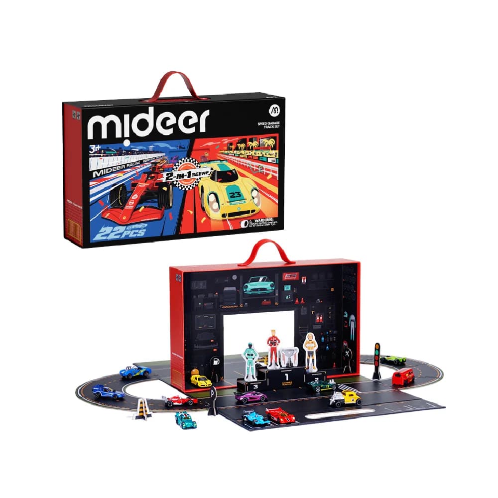 Speed Garage Track Set, by Mideer, cars, ages 3+