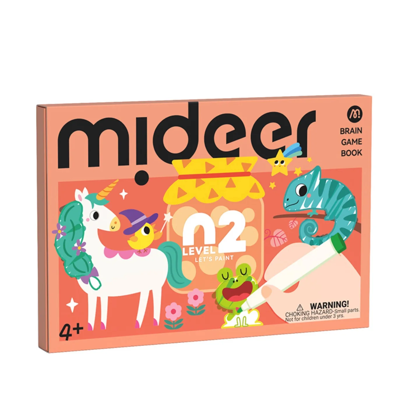 Brain Game Book, Let’s Paint Level 2, by Mideer, coloring and painting, ages 3 to 4
