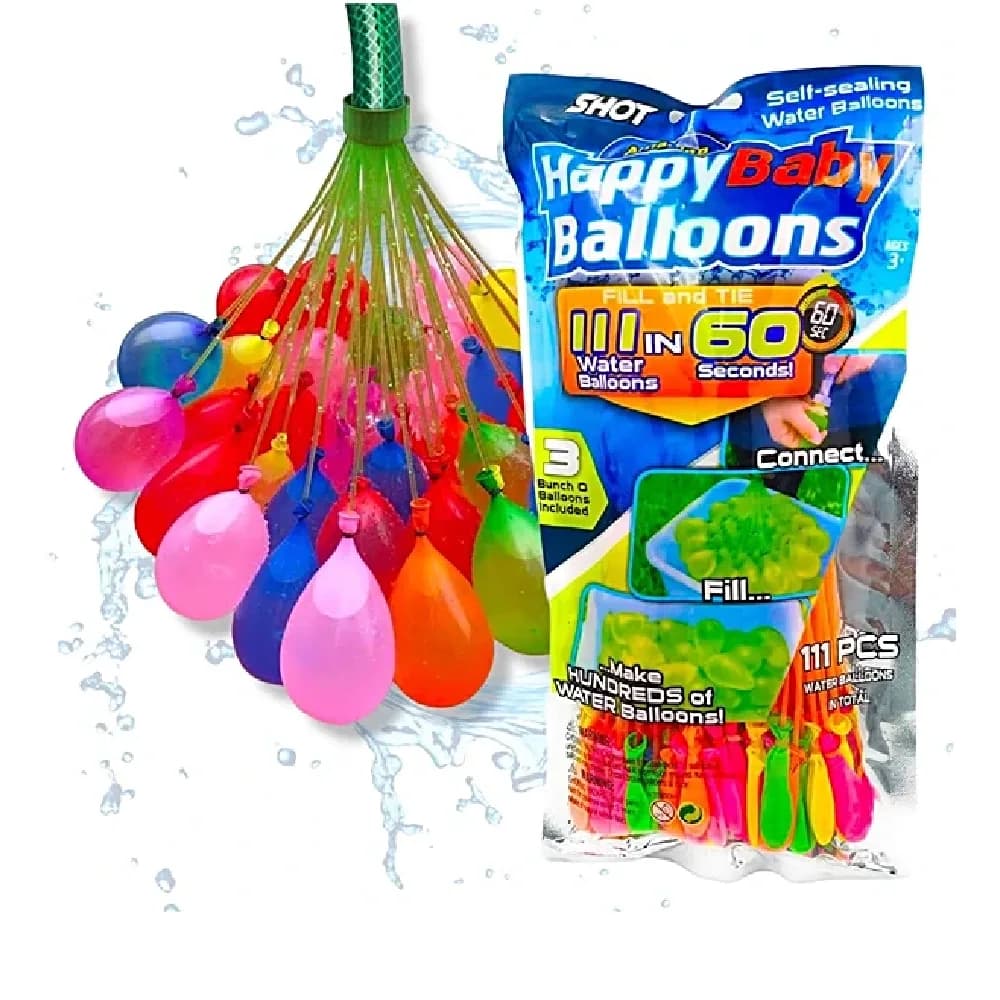 Fill and Tie 111 Water Balloons in 60 Seconds, summer, ages 3+