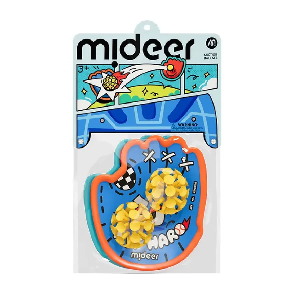 Suction Ball & Paddle Set, Multicolor, 4 Pcs, by Mideer, sports, ages 3+