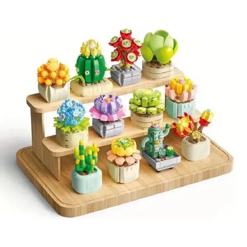 Plants Succulent Building Blocks Set, building blocks, ages 6+
