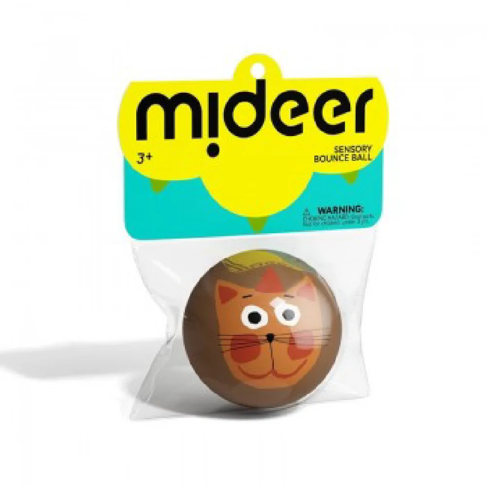 Sensory Bounce Ball, Cacao Cat, by Mideer, sensory, 12 months+