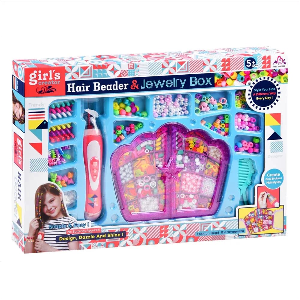 Hair Beader And Jewelry Box, by girl's creator, fashion, ages 5+
