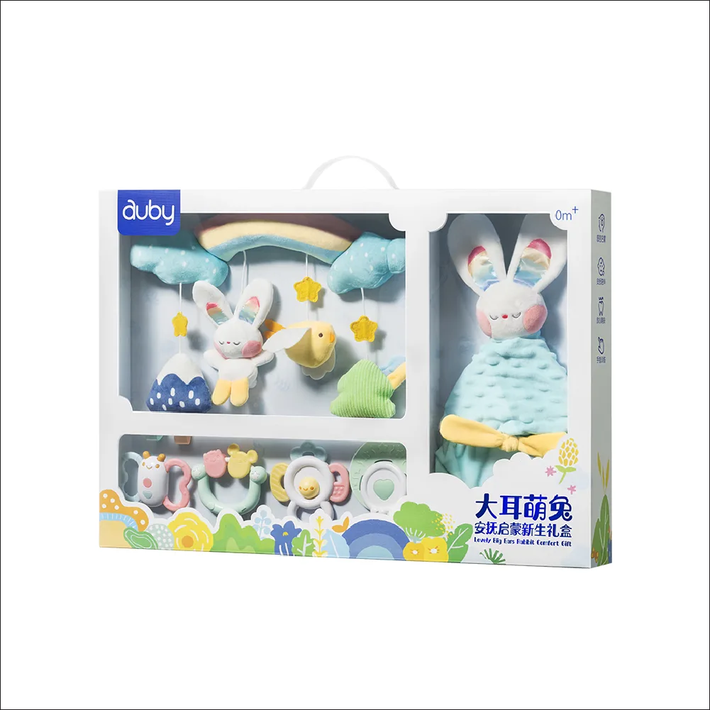 Auby, Lovely Big Ears Rabbit Comfort Gift Box, by Auby, babies, 0 to 12 months