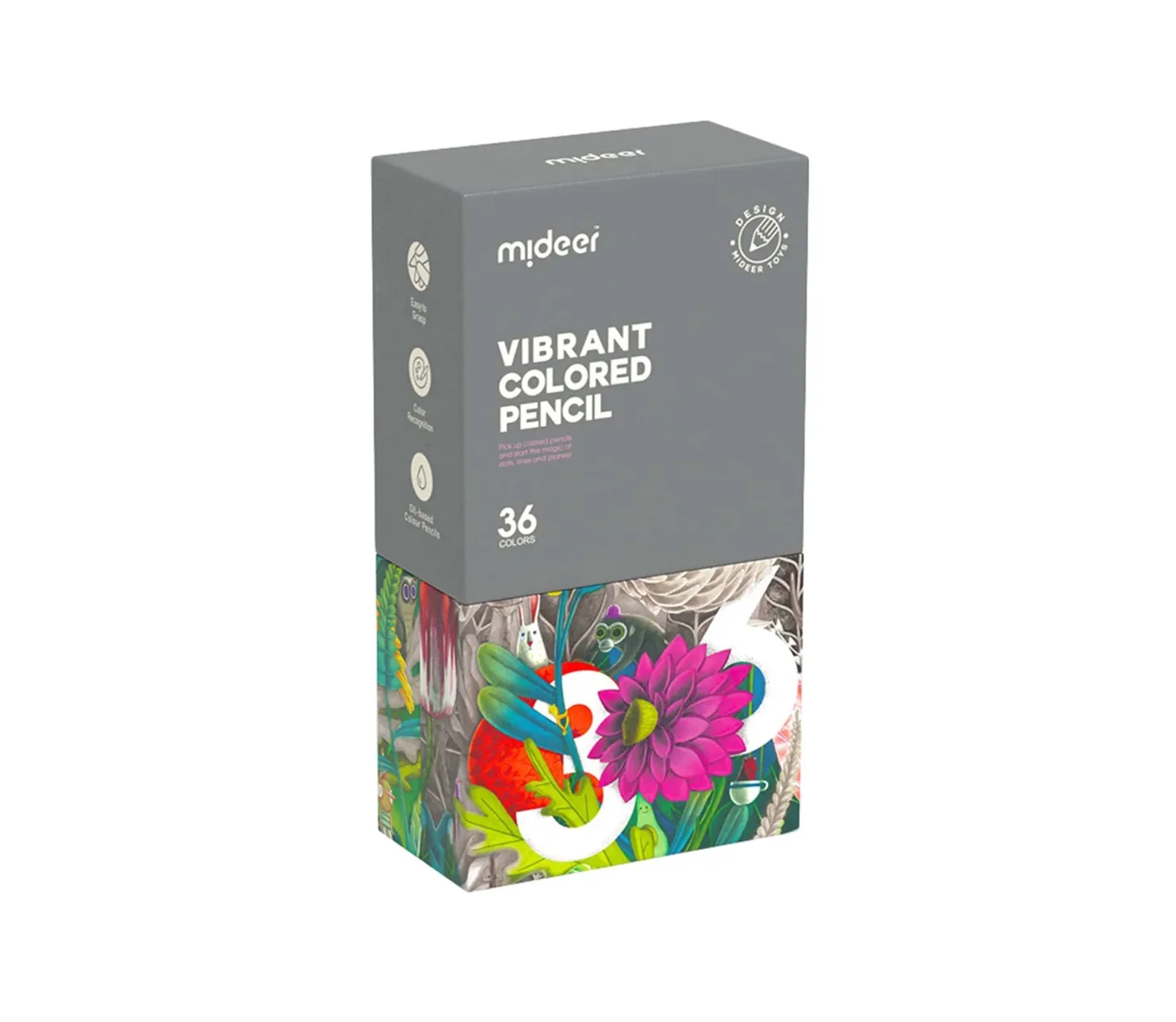 Vibrant Colored Pencils- 36 Colors, by Mideer, coloring and painting, ages 3+