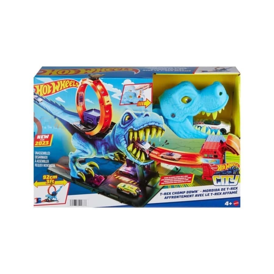 Hot Wheels - City T-Rex Loop And Stunt Playset, by Hot Wheels, cars, ages 4 to 7
