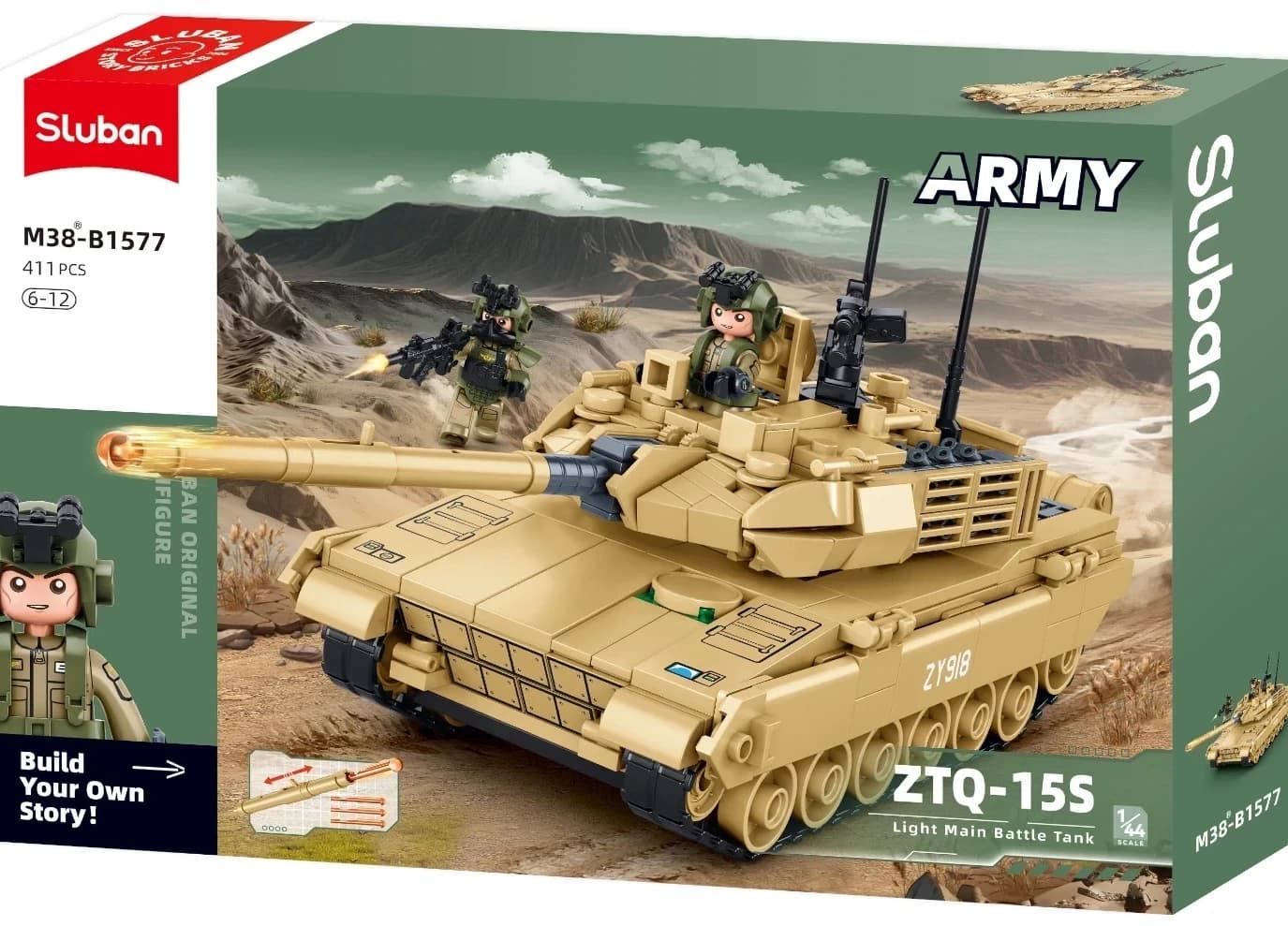 Sluban - Light Tank, by Sluban, building blocks, ages 8+