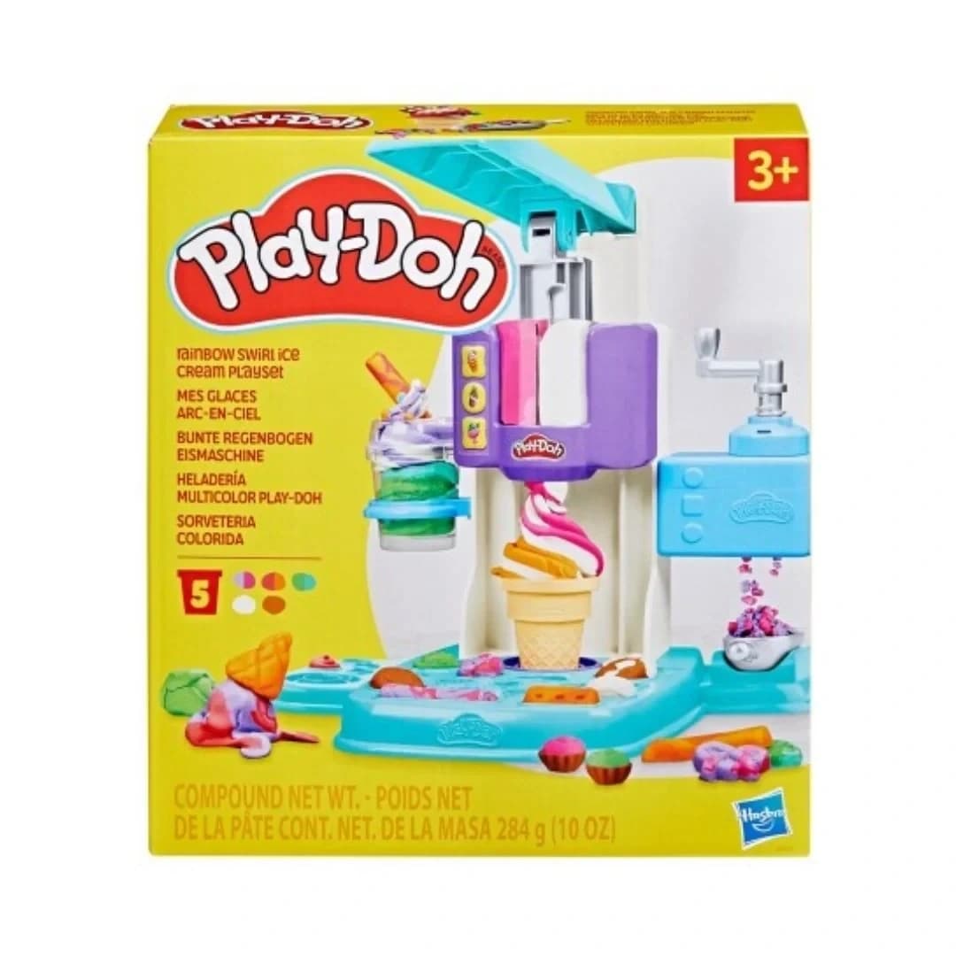 Playdoh- Rainbow Swirl Icecream Playset, by Play-Doh, dough, ages 3+