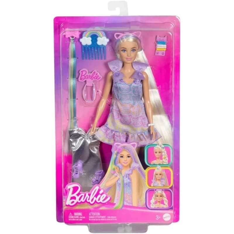 Barbie - Blonde Fashion Doll with Extra-Long Hair & 2 Looks, by Barbie, dolls, ages 3+