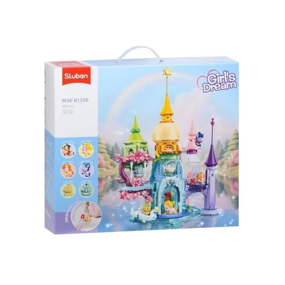 Sluban - Girls Dream-Unicorn Rainbow Castle, by Sluban, building blocks, ages 8+